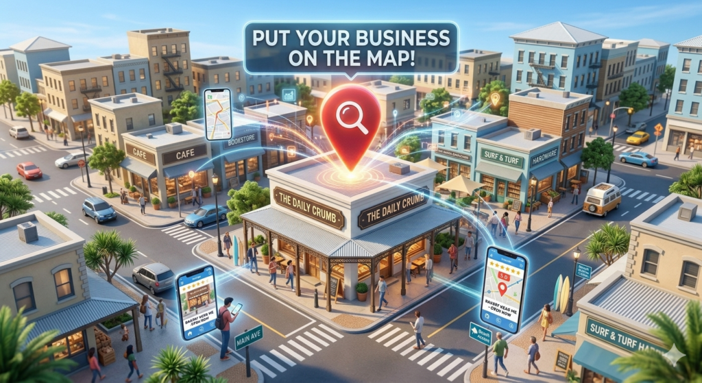 Ai-generated illustration for Local SEO putting your business on the Map